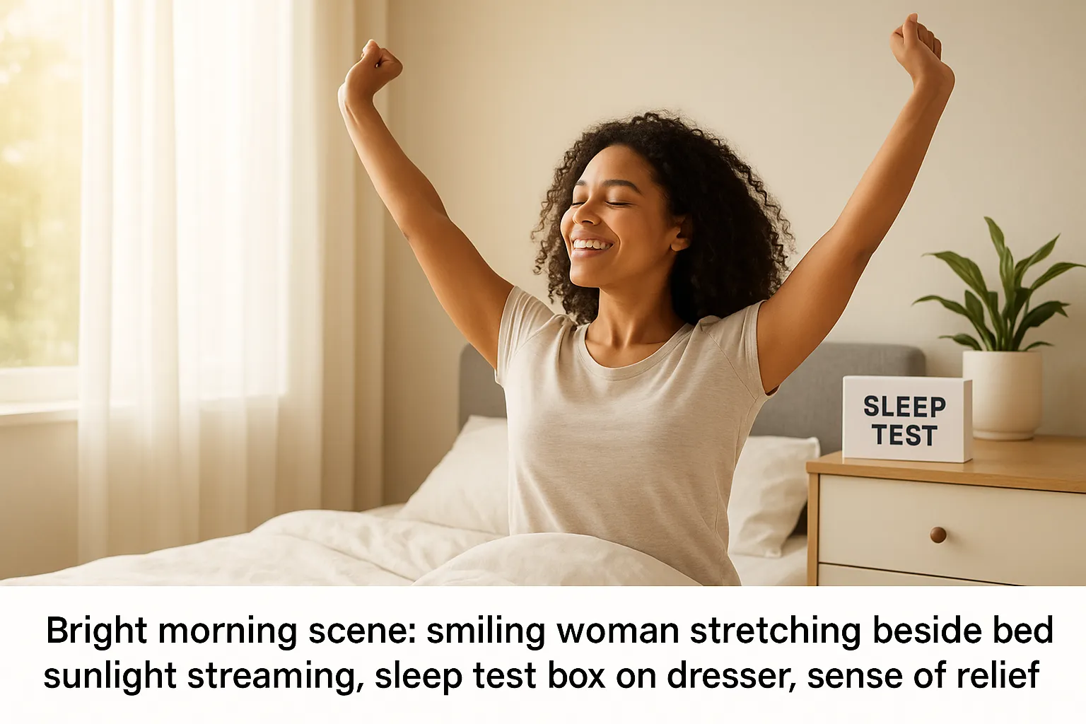 Young professional checking off completed tasks on laptop, sunlit workspace, confident and focused expression